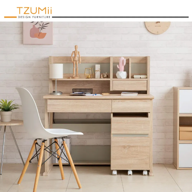 TZUMii豪華多功能書桌+活動櫃組合