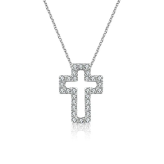 Bon Bon Jewelry十字架 鑽石項鍊(三色可選）