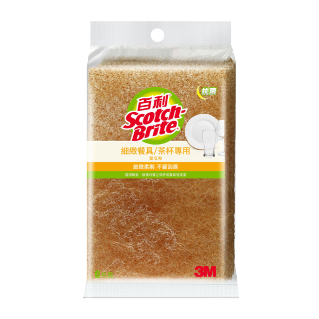 3M 百利 抗菌茶杯/細緻餐具專用菜瓜布 6片裝