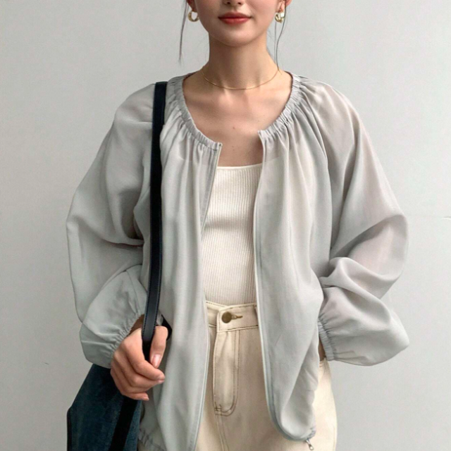 圓燈籠袖寬鬆春夏外套