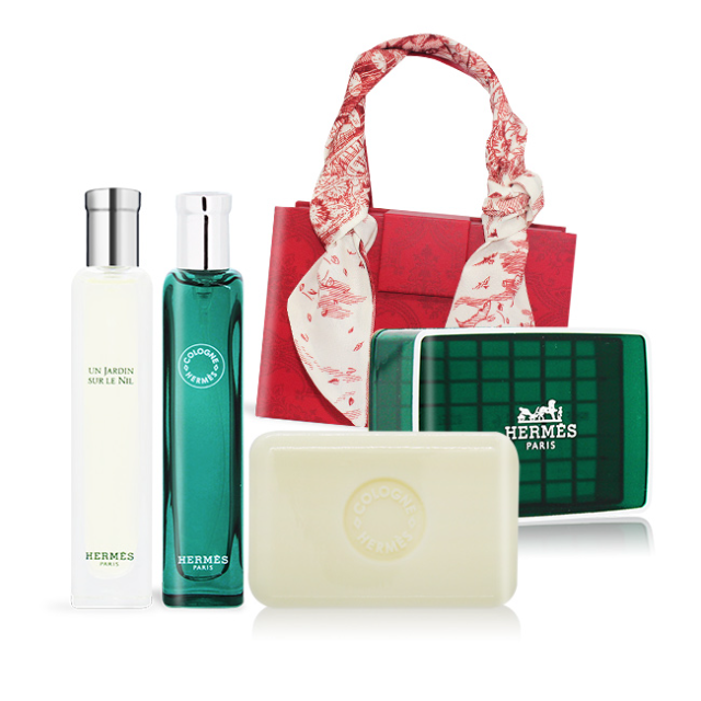 HERMES 愛馬仕 花園香水保養禮盒[尼羅河花園+橘綠之泉香水+橘綠之泉香皂]