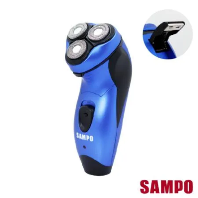 【SAMPO 聲寶】3D水洗三刀頭電鬍刀（EA-Z1811WL）藍色