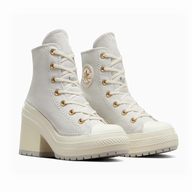 CONVERSE CHUCK 70 DE LUXE WEDGE HI 淺灰高跟休閒鞋