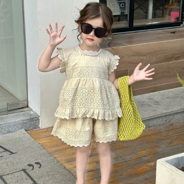 杏色背心褲裙套裝