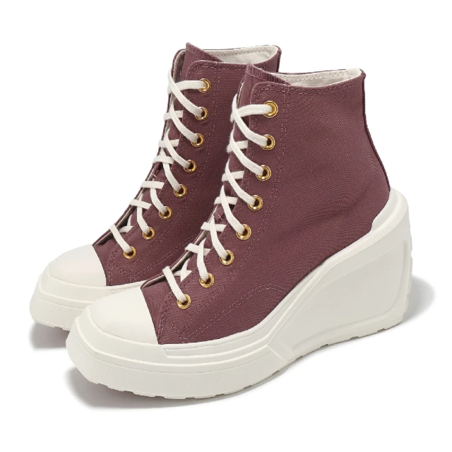 CONVERSE CHUCK 70 DE LUXE WEDGE HI 棕金厚底女鞋