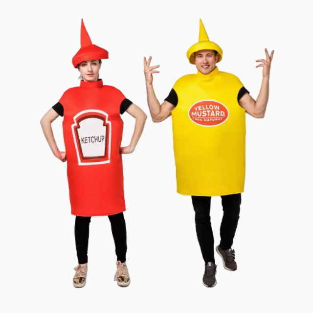 芥末醬番茄醬情侶服裝