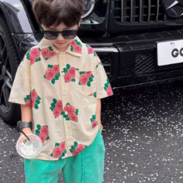 玫瑰花襯衫系列套裝組