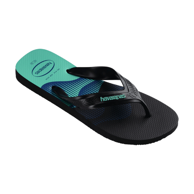 Havaianas 哈瓦仕 Top Max Basic 波浪寬帶夾腳拖鞋 黑色