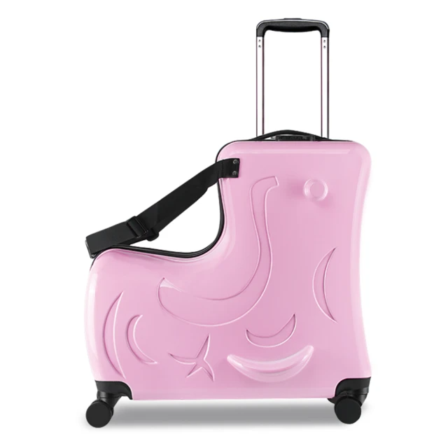 AOWEILA 兒童騎乘行李箱 20吋 數字密碼鎖 木馬造型(兒童行李箱 拉桿箱)