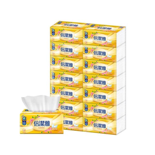 倍潔雅 花漾柔感抽取式衛生紙(150抽x84包/箱)