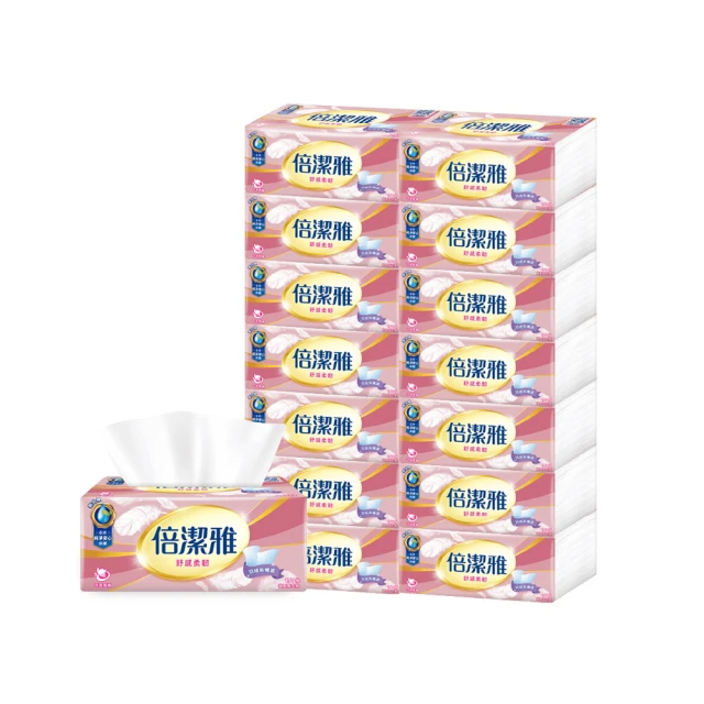 倍潔雅 舒感柔韌抽取式衛生紙PEFC(150抽x70包/箱)