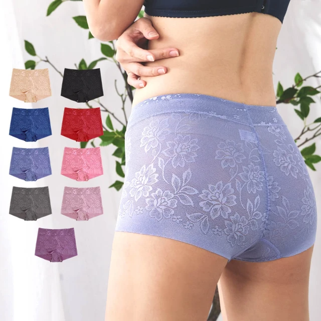 【PINK LADY】任-100%蠶絲褲底 花漾無痕平口 中高腰內褲