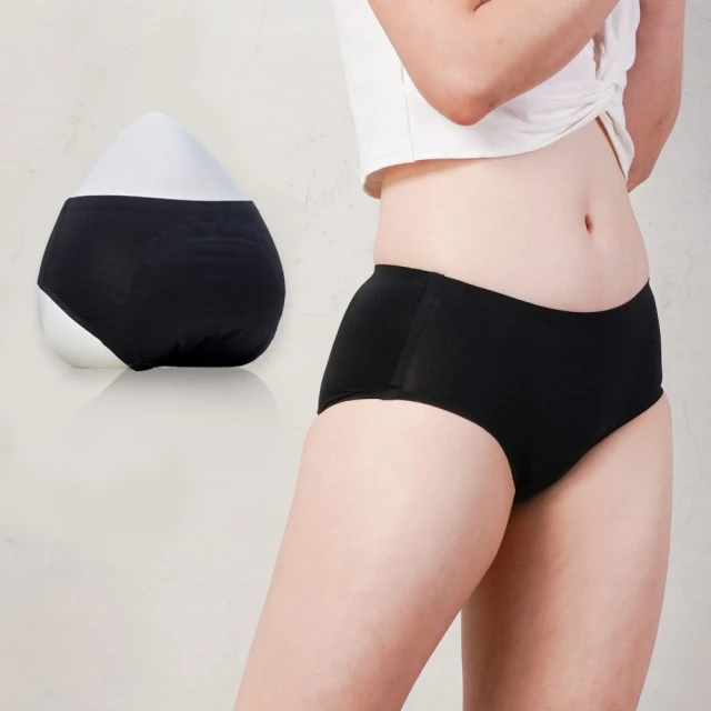 月亮褲 經典款夜用晚安無痕女內褲靜謐黑中腰月經褲