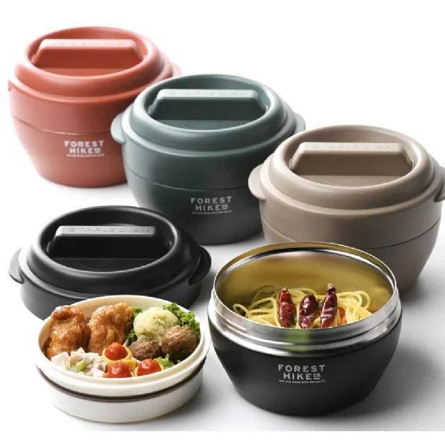 SABU HIROMORI 日本FOREST HIKE戶外露營復古風不鏽鋼雙層保溫便當盒