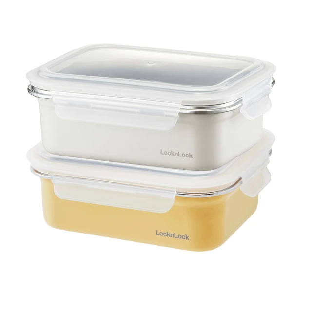 LocknLock  輕漾粉彩可微波不鏽鋼保鮮盒1200ml