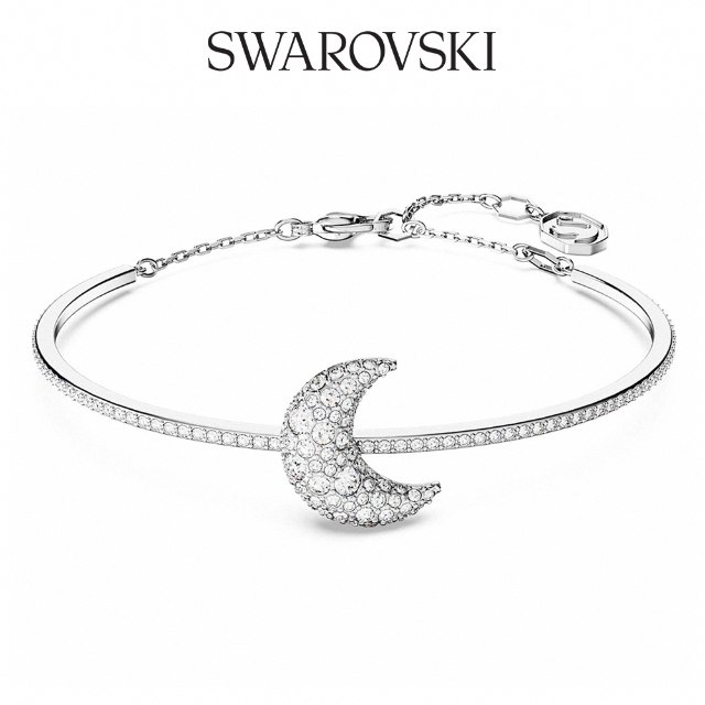 SWAROVSKI 施華洛世奇 Luna 手鐲 月亮 白色 鍍白金色