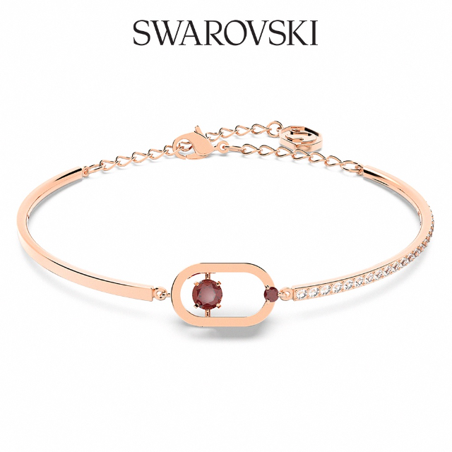 SWAROVSKI 施華洛世奇 Sparkling Dance 手鏈 紅色 鍍玫瑰金色調