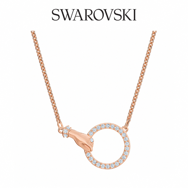 SWAROVSKI 施華洛世奇 Symbol 玫金色許願之手項鏈