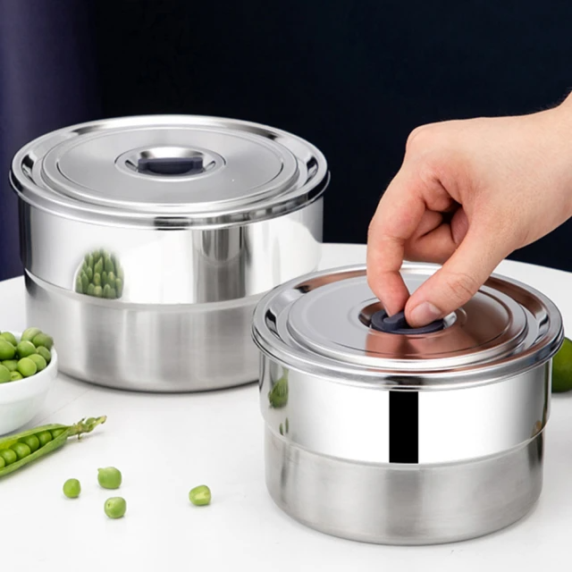 漫遊生活 304不鏽鋼密封保鮮盒-3件組