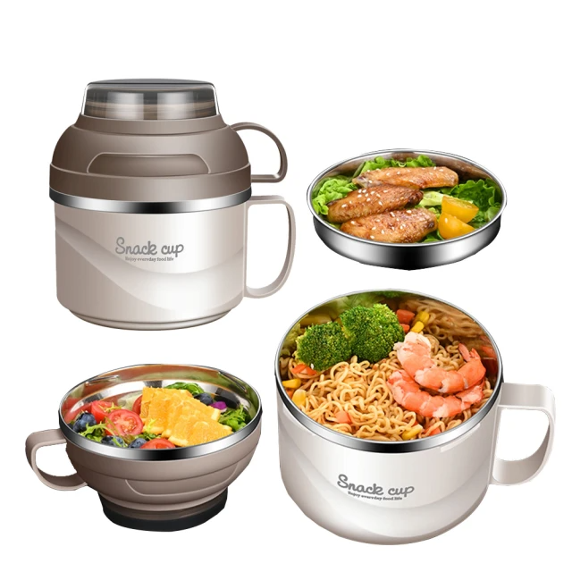 Kyhome 304不鏽鋼雙層泡麵碗 (1850ml)