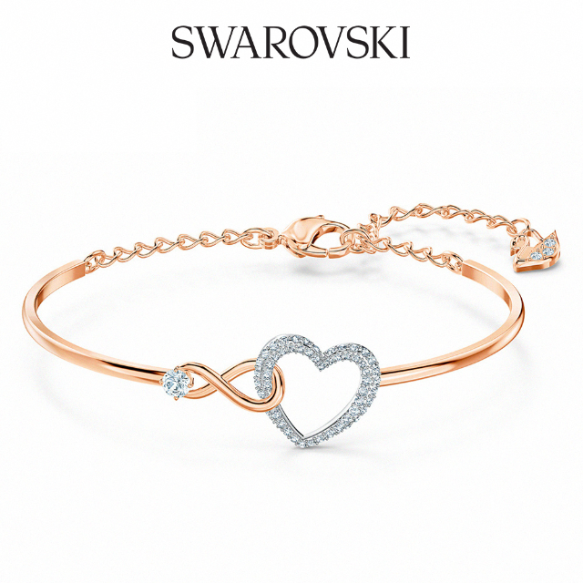 SWAROVSKI 施華洛世奇 Infinity Heart 鍍多色心形手鐲