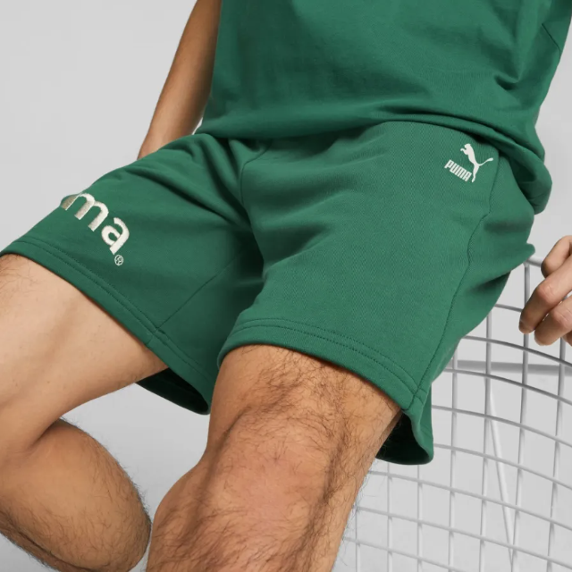 PUMA 短褲 流行系列 P.TEAM 綠 8吋 休閒 棉褲 男 62248837