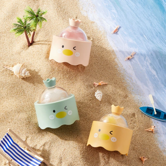 萌萌鴨快速脫膜雙材質矽膠冰球模具(2入)