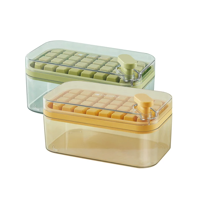 Mass 按壓式快取矽膠製冰盒 (黃色)