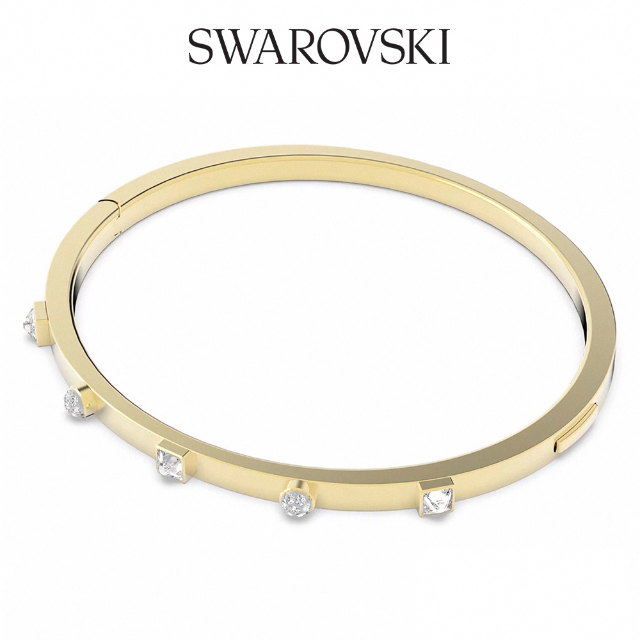 SWAROVSKI 施華洛世奇 Thrilling 手鐲 細碼 白色 鍍金色色調