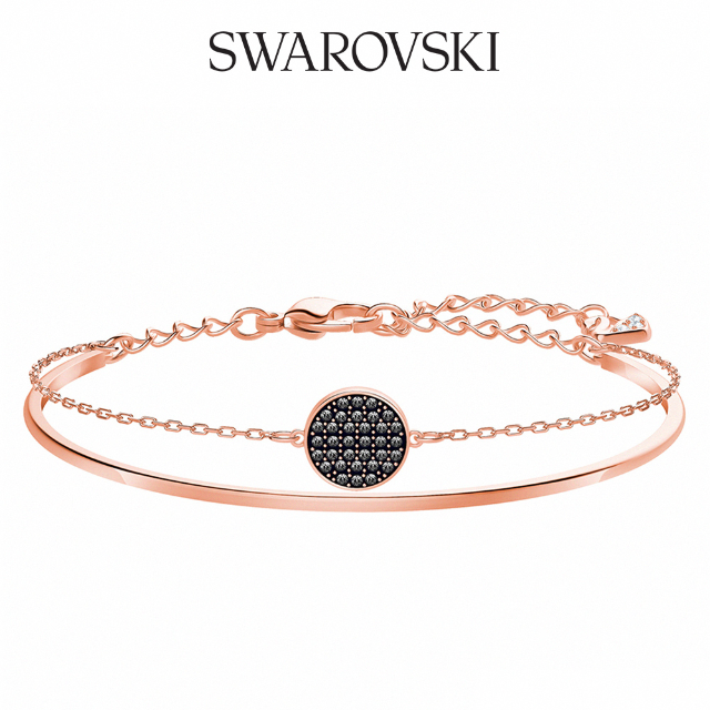 SWAROVSKI 施華洛世奇 Ginger 灰色圓片鍍玫瑰金手環