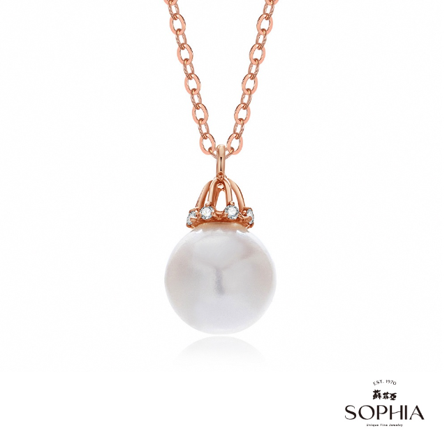 【SOPHIA 蘇菲亞珠寶】Feminin系列 柔美桂冠 14K玫瑰金 珍珠套鍊