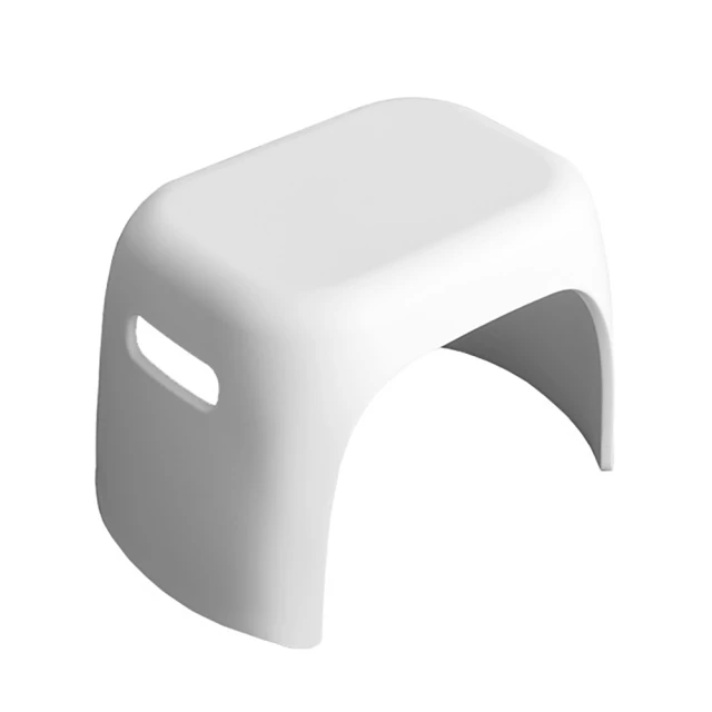 可疊簡約白色小板凳（兒童椅 玄關凳 踩腳凳 浴室凳）