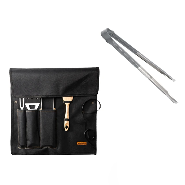 Naturehike BBQ燒烤工具 四件套組+不鏽鋼木炭夾