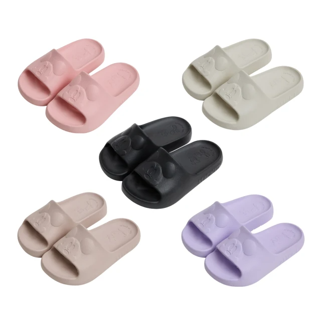 Disney 迪士尼 米奇浮雕造型軟Q防水輕量一片式拖鞋