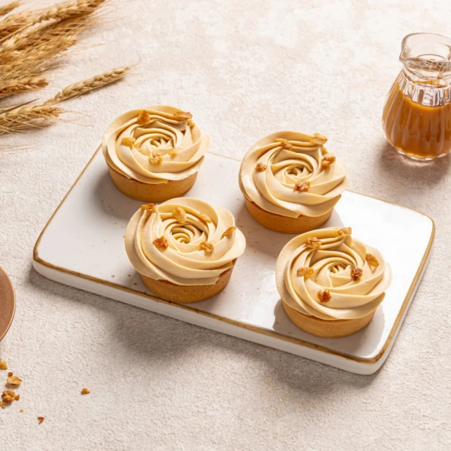 【商品卷】傳遞幸福 焦糖海鹽燕麥塔(4入禮盒)