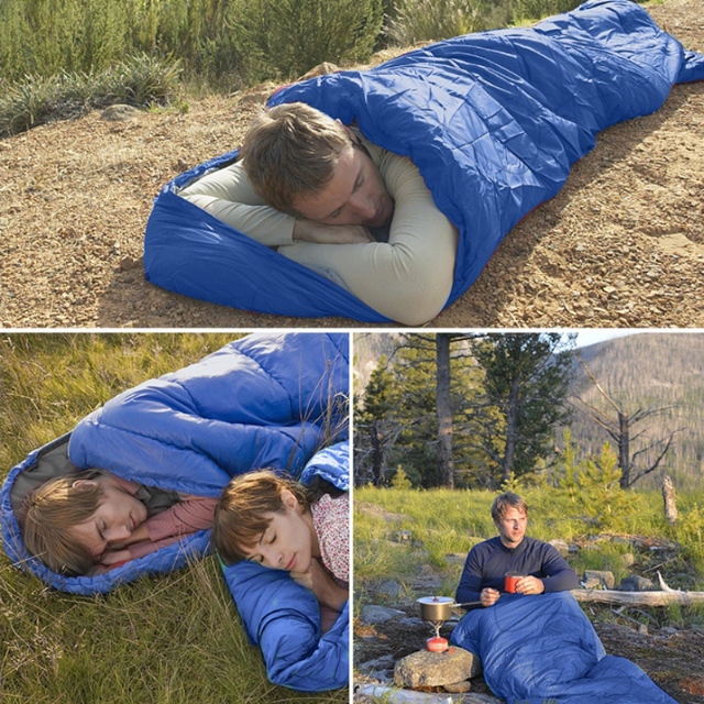 ANTIAN 戶外露營信封型帶帽睡袋