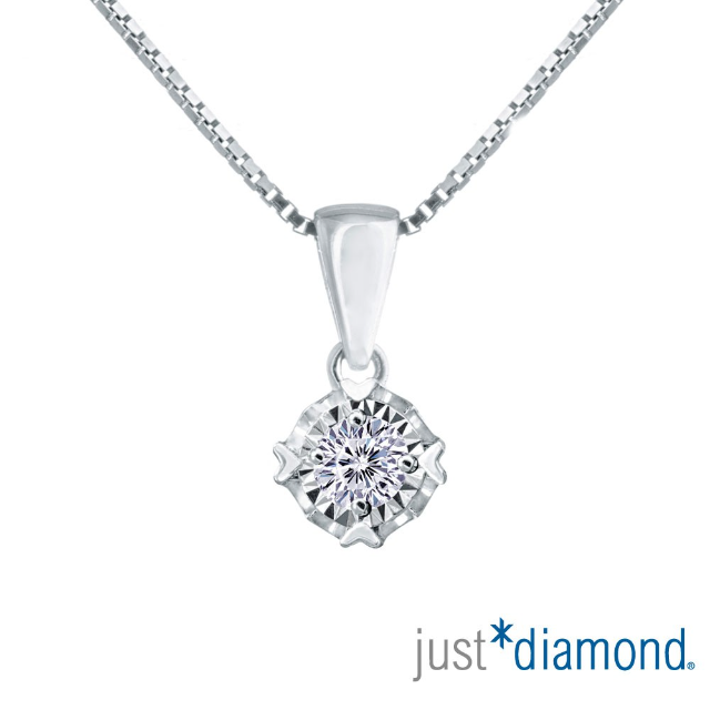 【Just Diamond】Dreamy系列 18K金鑽石墜子 愛心款