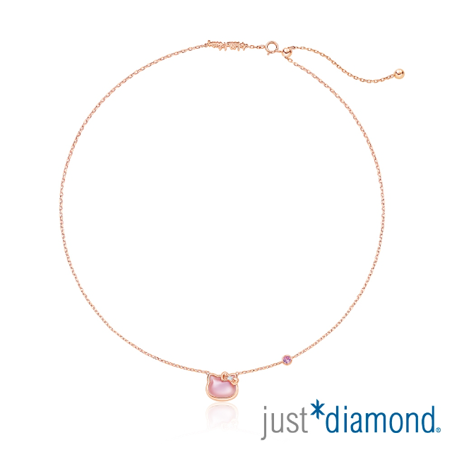 【Just Diamond】甜粉萌魅 Kitty 鑽石項鍊