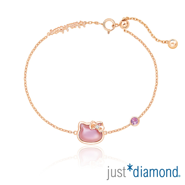【Just Diamond】甜粉萌魅 Kitty 鑽石手鍊