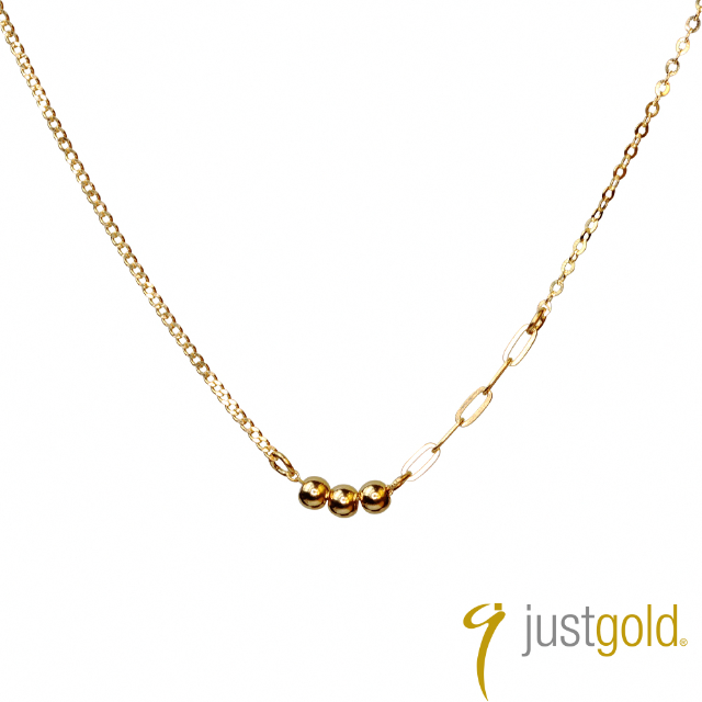 【Just Gold 鎮金店】輕奢 小金球 黃金項鍊