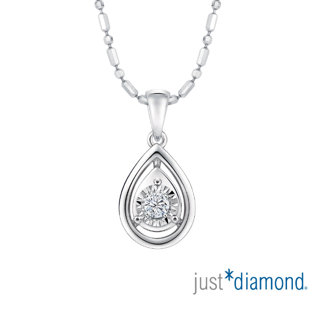 【Just Diamond】Dreamy系列 18K金鑽石吊墜 Lovely Drop (不含鍊)