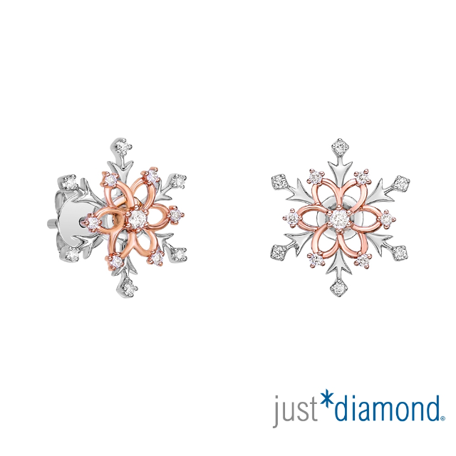 【Just Diamond】Whirling Snow 飛花 鑽石耳環