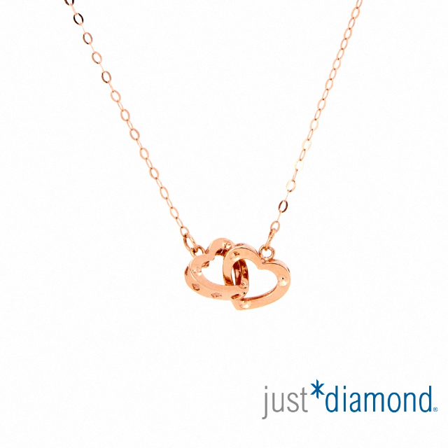 【Just Diamond】心鍊心 18K玫瑰金項鍊