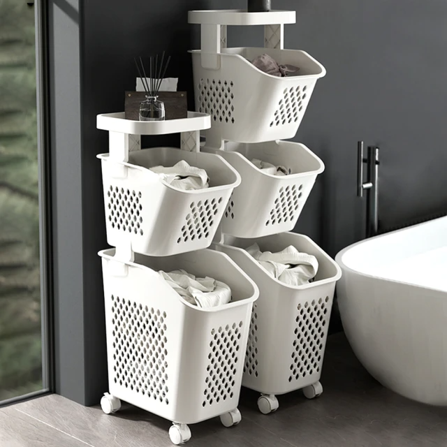 夾縫式二層洗衣籃