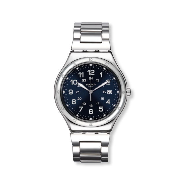 【SWATCH】Irony 金屬 手錶 BLUE BOAT AGAIN 藍船 (42.7mm) 瑞士錶 YWS420GC