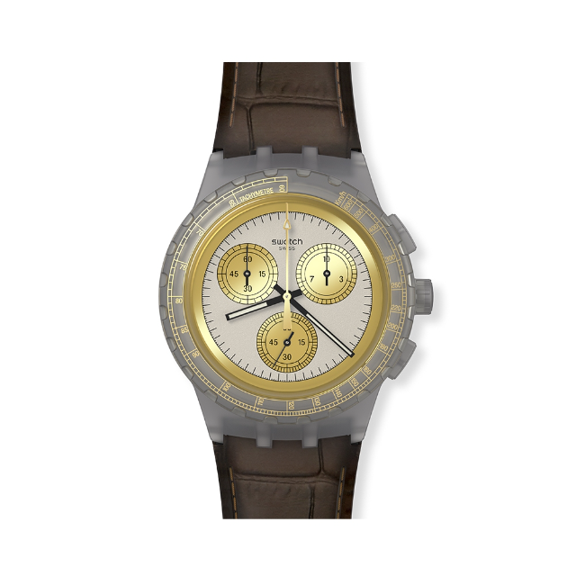 【SWATCH】Chrono 原創 GOLDEN RADIANCE (42mm) 瑞士錶 SUSM100