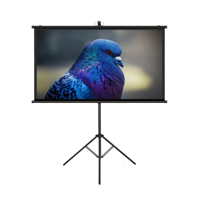 俊翼數碼 100吋便攜支架投影布幕 可壁掛 4K超顯影