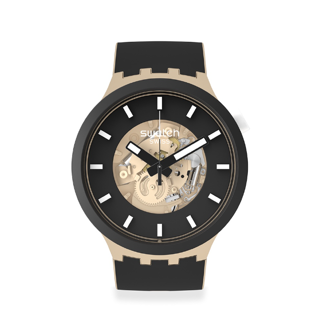 【SWATCH】BIG BOLD 手錶 TIME FOR TAUPE (47mm) 瑞士錶 SB03C100