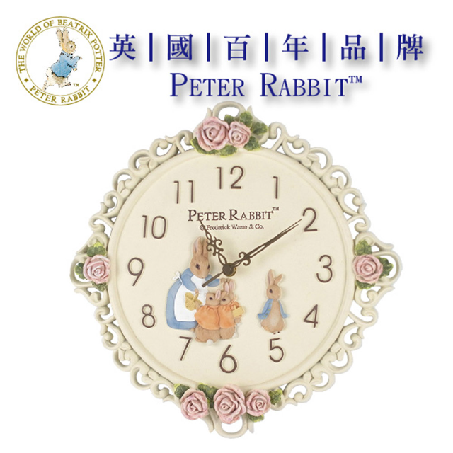 PETER RABBIT-新比得兔玫瑰壁鐘