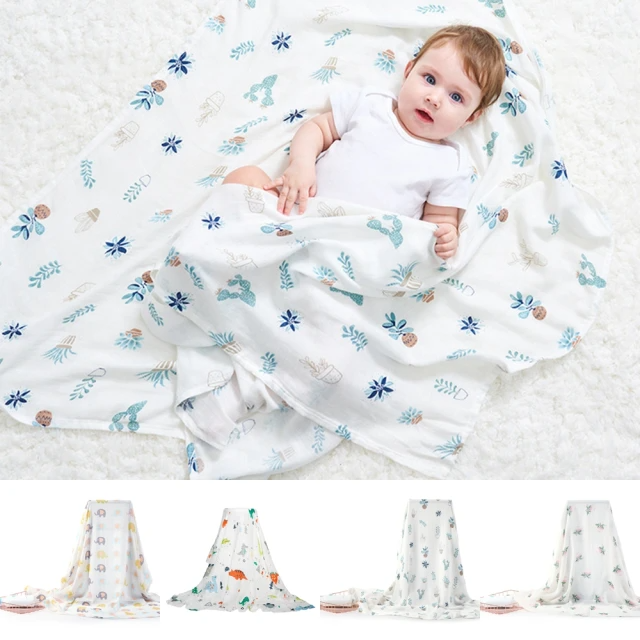 Kori Deer 可莉鹿 嬰兒萬用透氣竹纖維雙層紗布包巾